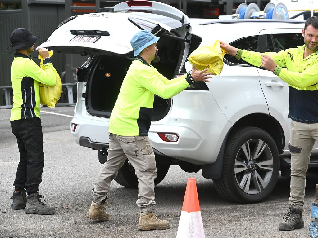 Tropical Cyclone Alfred is forecast to make landfall on Saturday. Picture: NewsWire / John Gass