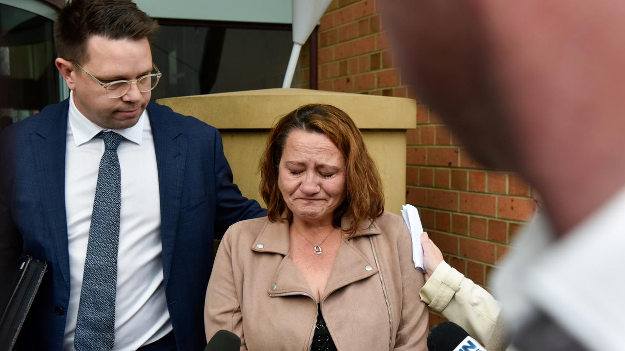 Hillcrest Primary School jumping castle tragedy verdict. Owner of the jumping castle operator Taz-Zorb, Rosemary Gamble, outside Devonport Magistrates Court. Picture: Brodie Weeding