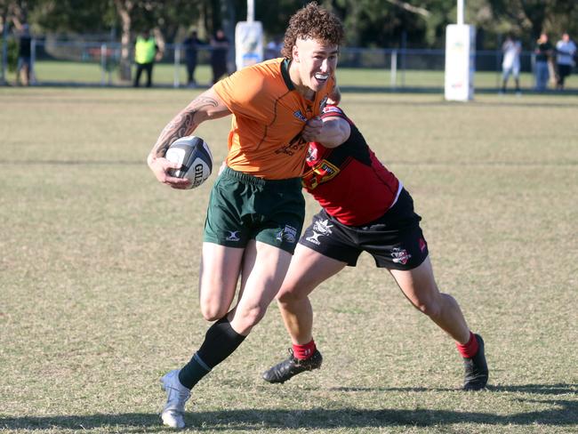 GCDRU First Grade (Phil Temperton Cup) Grand Final. Dolphins vs. Knights. Milan Cookson. 19 August 2023 Broadbeach Waters Picture by Richard Gosling