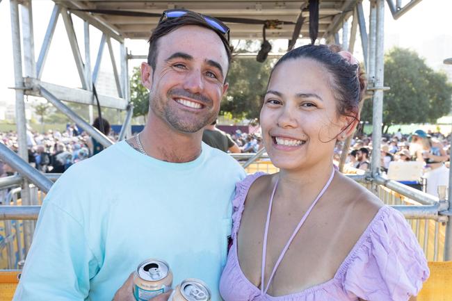 <p>Jed Burns and Chanel Carley at Summer Salt Festival at Broadwater Parklands Sunday 12th of February. Picture: Celeste Humphrey</p>