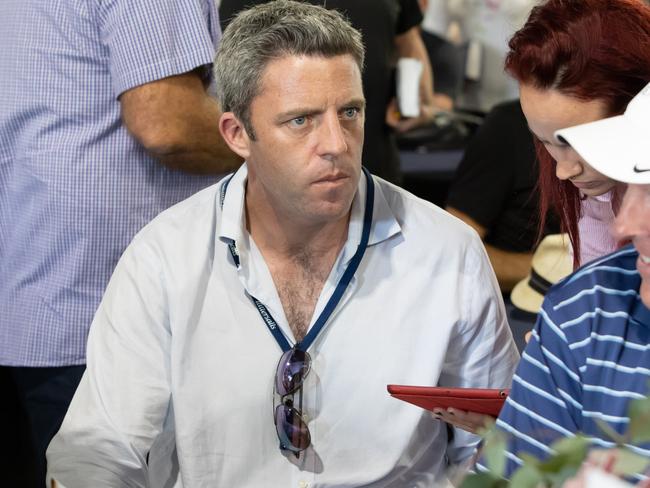 Shane McGrath the CEO of Aquis Farms, based on the Gold Coast at Canungra, who bought lot 34 - a Redoutes Choice bay cold out of Purely Spectacular for $1.6million at the Magic Millions Sales complex at the Bundall sale. Picture by Luke Marsden.