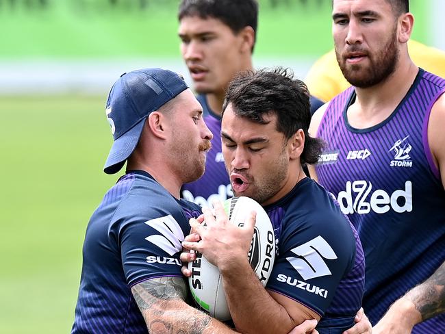 Cameron Munster, Jahrome Hughes and Nelson Asofa-Solomona are set to return. Picture: Bradley Kanaris/Getty Images