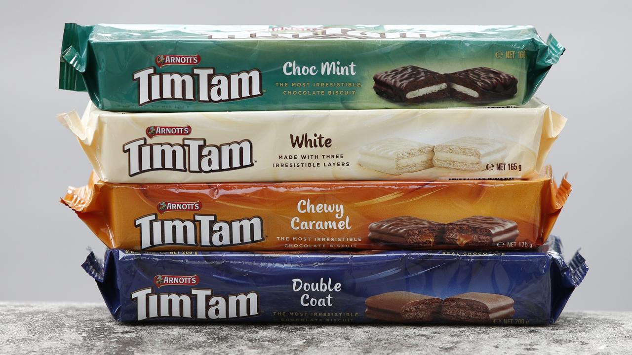 Tim Tams are among the Aussie favourites Sharna Burgess orders from the United States. Picture: Picture: Hollie Adams