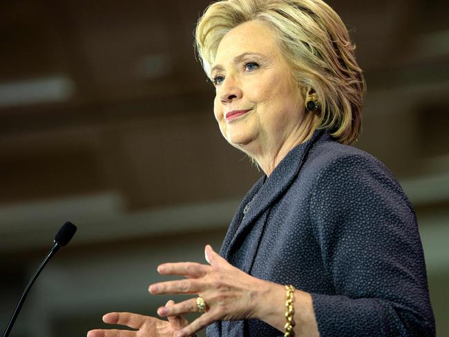 Hillary Clinton speaks at the Black Women's Agenda 39th Annual Symposium as she recover from pneumonia. Picture: AFP