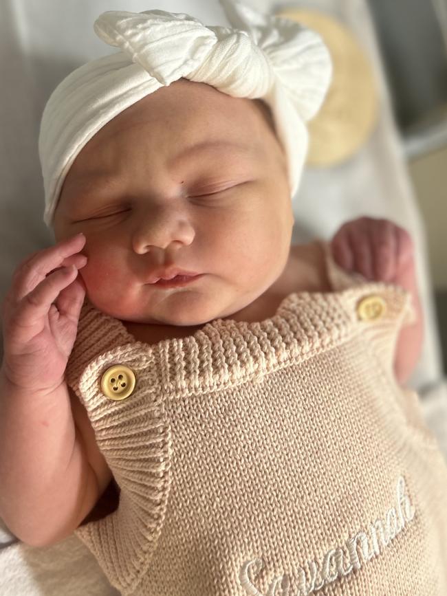 Savannah Emily-Joan Starkey was welcomed into the world on December 28. Picture: Supplied