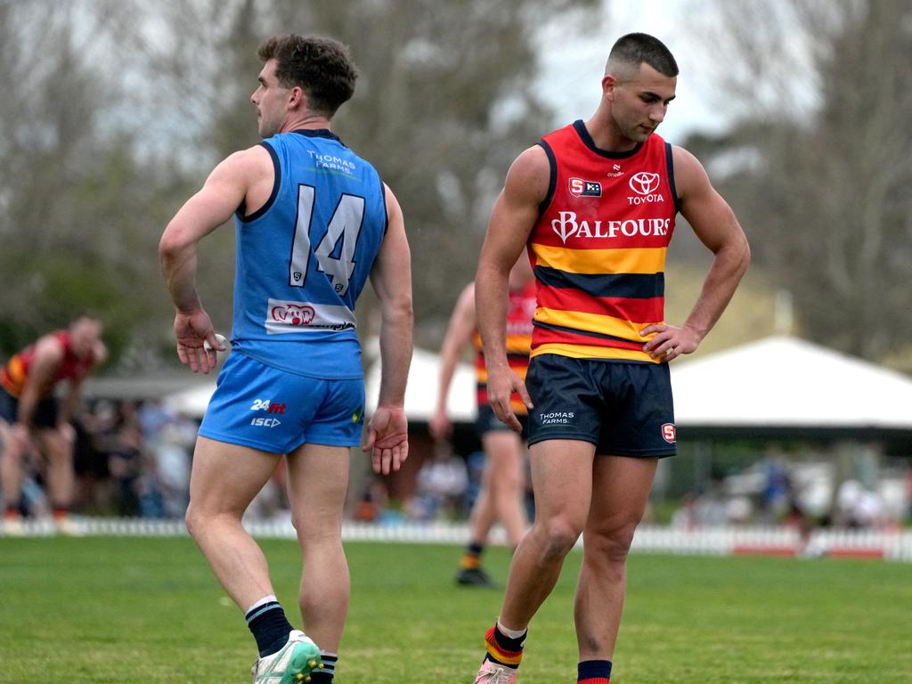 Josh Rachele playing for the Crows SANFL side in August last year. Picture: Dean Martin