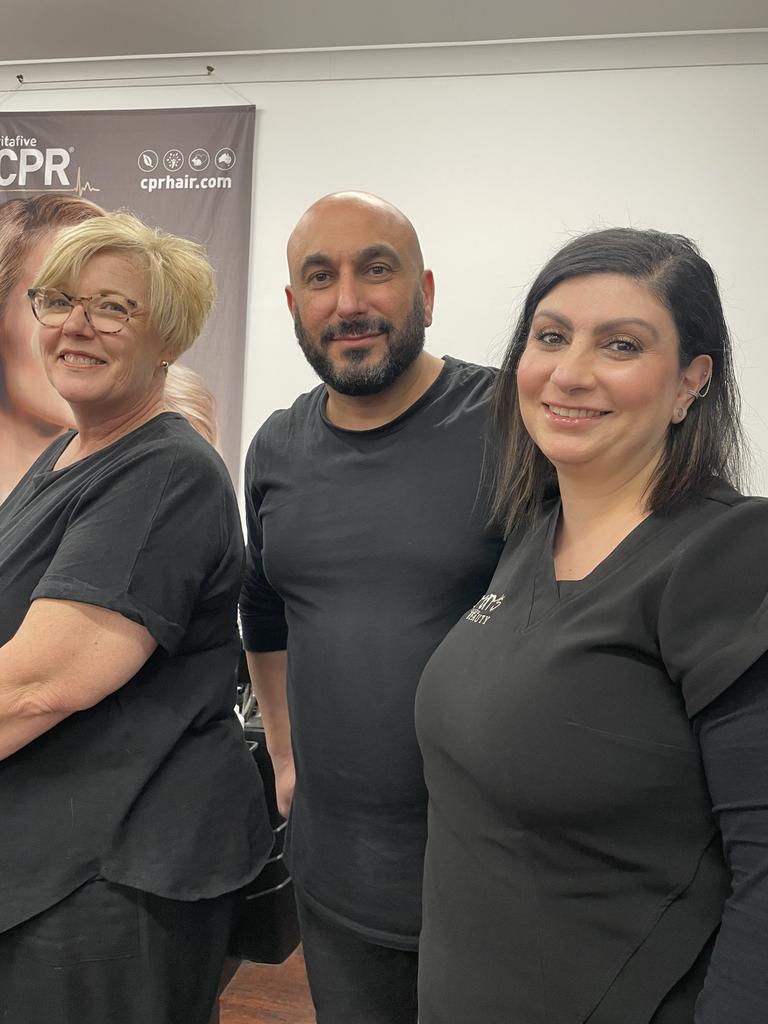 Michelle Gruber, with siblings John and Mary Choueiri, keep the customers happy at MGL Hair Studio.