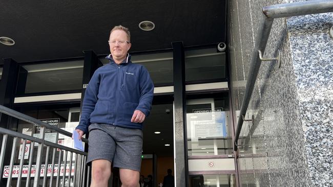 Former journalist Damien Brown, 44, appeared at the Launceston Magistrates Court after being charged with allegedly possessing or controlling child abuse material. Picture: Stephanie Dalton