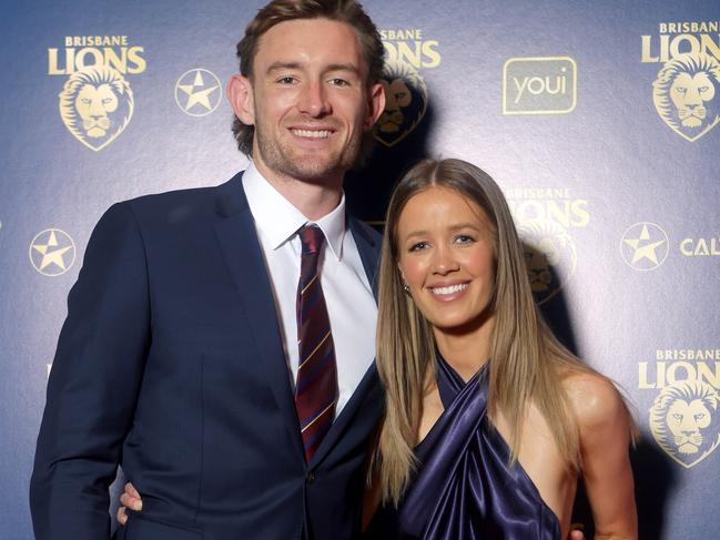 Harris Andrew and Emily Halverson, attend the Brisbane Lions Awards night, at the Star Casino, City - on Thursday 3rd of October - Photo Steve Pohlner