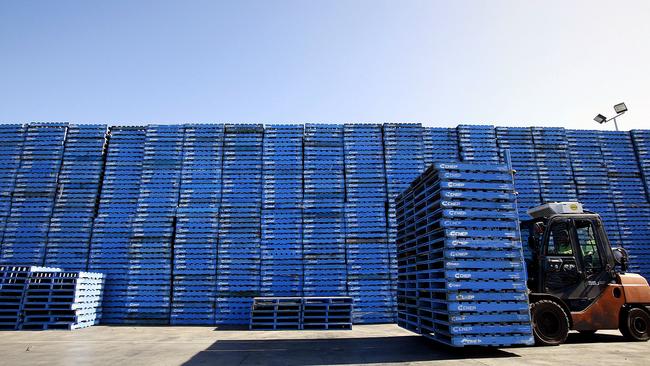 Brambles is rolling out smart pallets. Photographer: Luis Enrique Ascui/Bloomberg