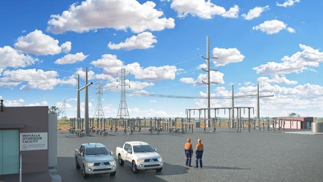 The world's biggest hydrogen production facility, power plant and storage is being planned at Whyalla