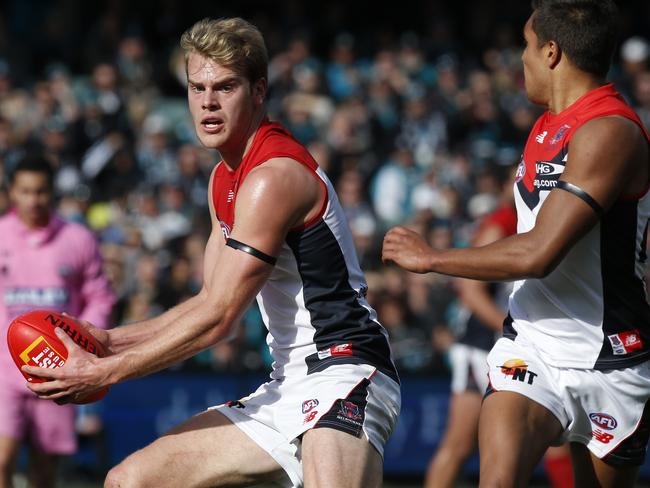 Jack Watts in action against Port Adelaide. Photo Sarah Reed.