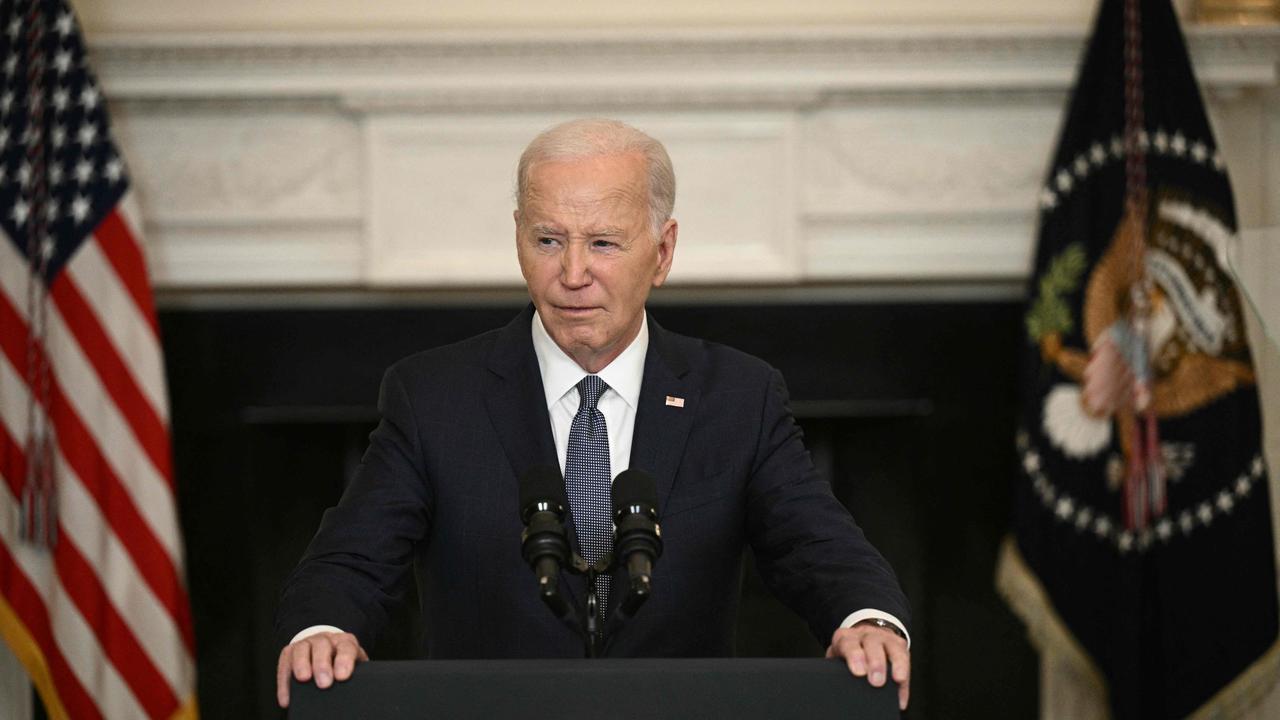 US President Joe Biden speaks about the situation in the Middle East, in the State Dining Room of the White House on May 31. Picture: Brendan Smialowski / AFP