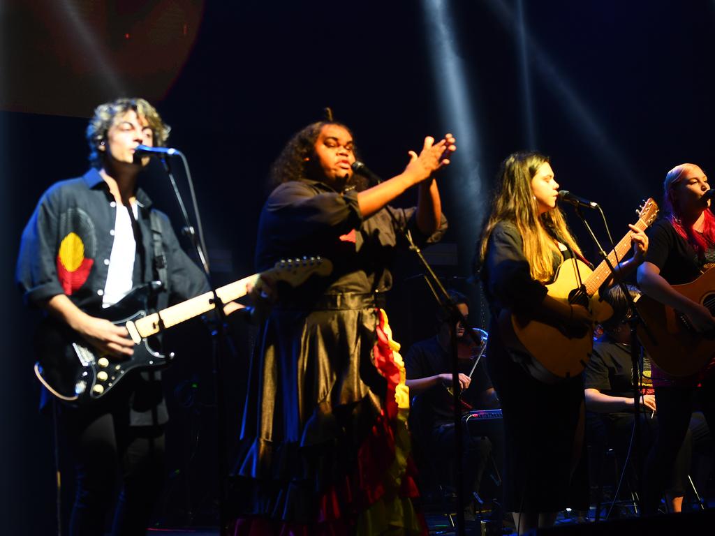 Youth Mill perform at Australia Day NT celebrations at the Waterfront's Convention Centre. Picture: (A)manda Parkinson