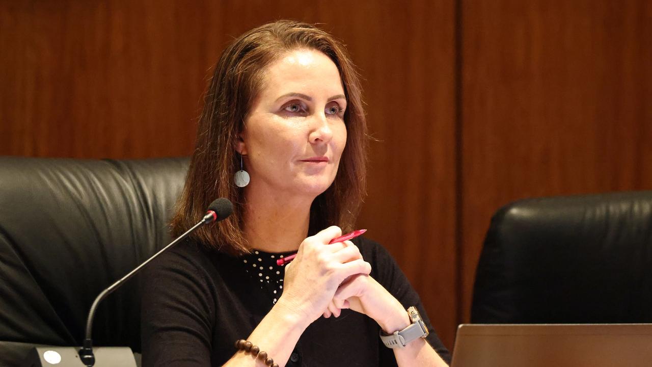 Cairns mayor Amy Eden chairs a Cairns Regional Council ordinary meeting. Picture: Brendan Radke