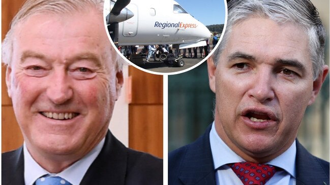 REX Executive chairman John Sharp, left, Robbie Katter, right.