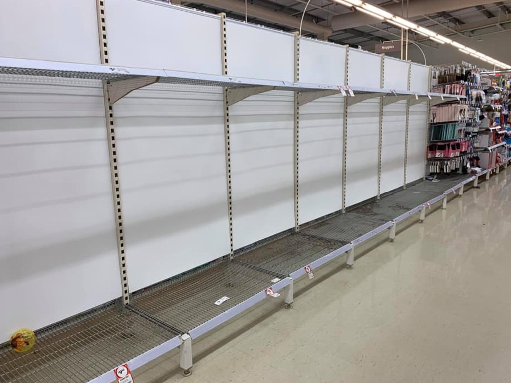 It might look like old photos from March, but this was taken in Berkeley Coles just 12 hours ago. Picture: Facebook