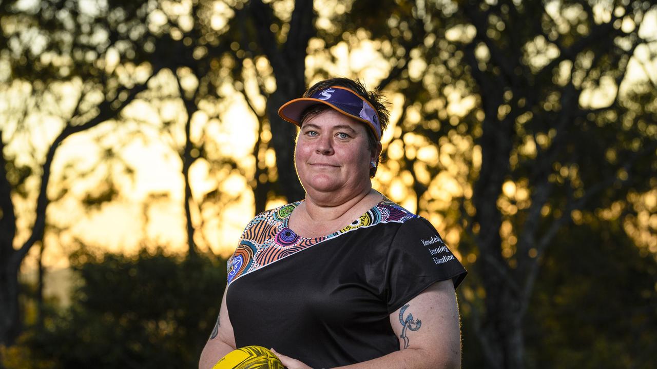 Fiona Charles prepares to host the inaugural Primary Interschools Reconciliation Touch Carnival at Glenvale State School. Picture: Kevin Farmer