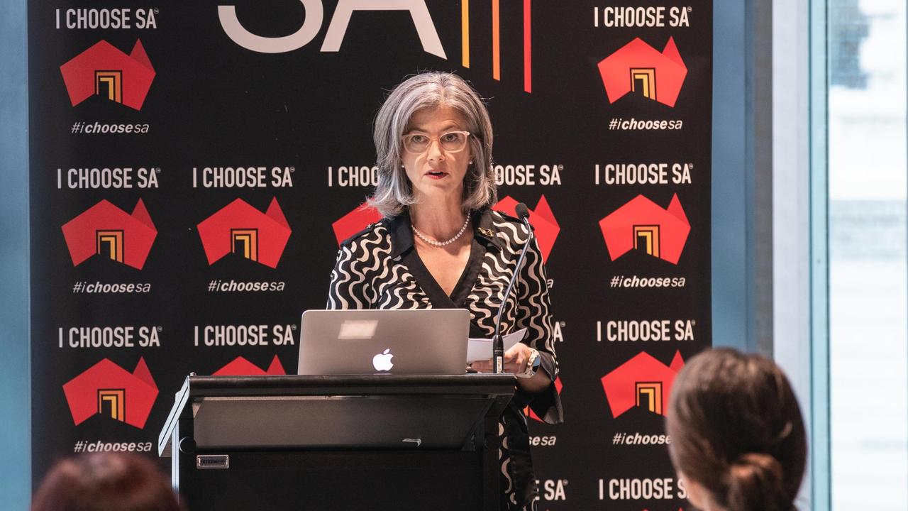 Chief Public Health officer, Professor Nicola Spurrier, speaking at the Showcase SA health industry briefing on Wednesday, June 24. Picture: Matthew Kroker