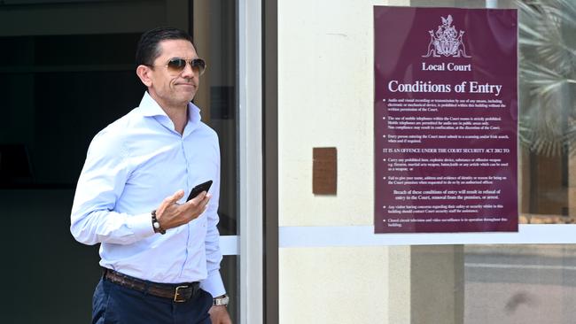 Karl Secondis leaving Darwin Local Court. Picture: Julianne Osborne