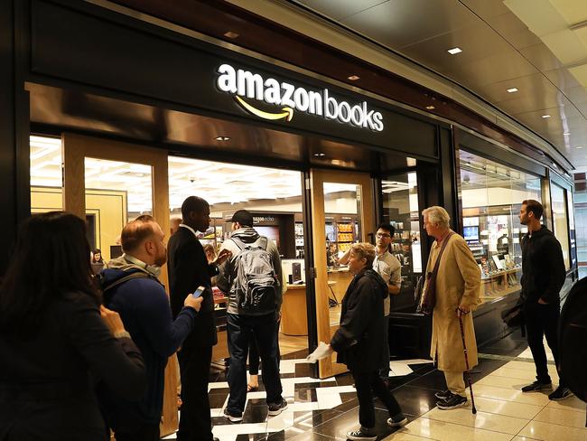 Critics say Amazon has crushed small businesses including books stores, local grocers and boutiques. Picture: Spencer Platt/Getty Images/AFP
