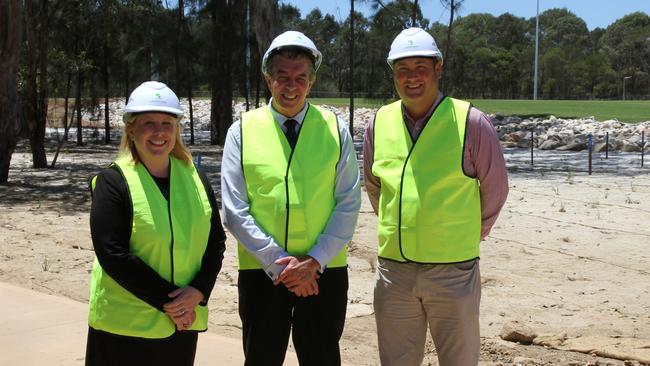 Hills Shire Mayor Michelle Byrne, Castle Hill MP Ray Williams and General Manager of The Hills Shire Council Michael Edgar.