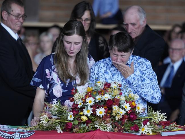 Wife Megan McPaul and mother Christine McPaul. Picture: AAP