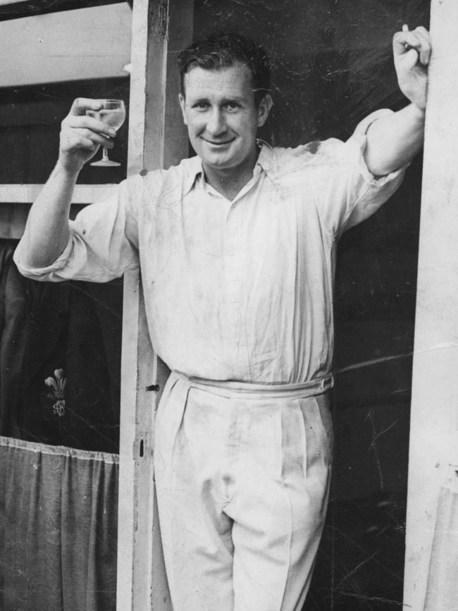 England bowler Jim Laker at Headingley in 1956.