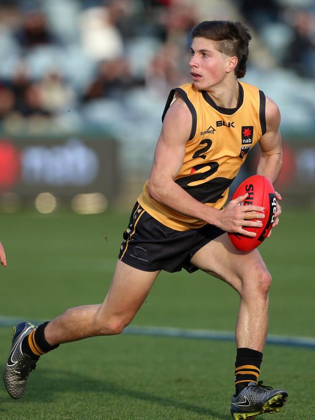 Liam Baker in action for Western Australia during the 2016 National Championships. Picture: Mark Dadswell