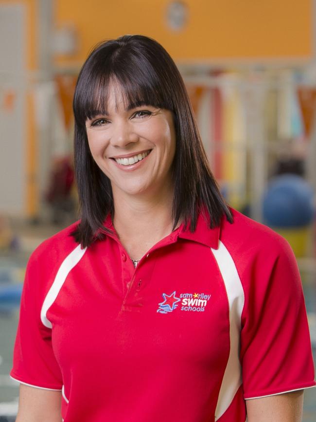 Olympic champ Sam Riley at her swim school.