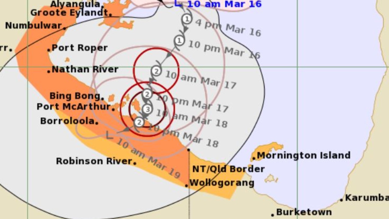 Cyclone watch for residents in the NT. Picture: BoM