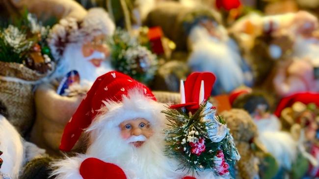 Christmas decorations on sale at Strasbourg Christmas market. Picture: Getty Images