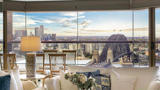 Humphries’ three-bedroom 30th-floor Quay West apartment is up for sale.