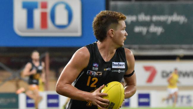 Seth Harris of St Mary's is the Round 2 Rising Star nominee of the 2023-24 NTFL season. Picture: Celina Whan / AFLNT Media