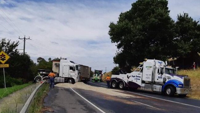 The crash on Maroondah Highway caused traffic to bank up. Picture: Lilydale CFA Facebook