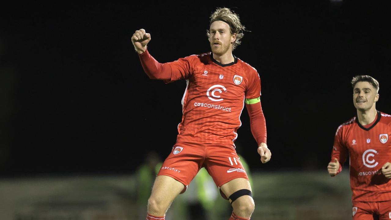 Josh Bingham playing for Hume City FC in the Australia Cup. Picture: Hume City FC