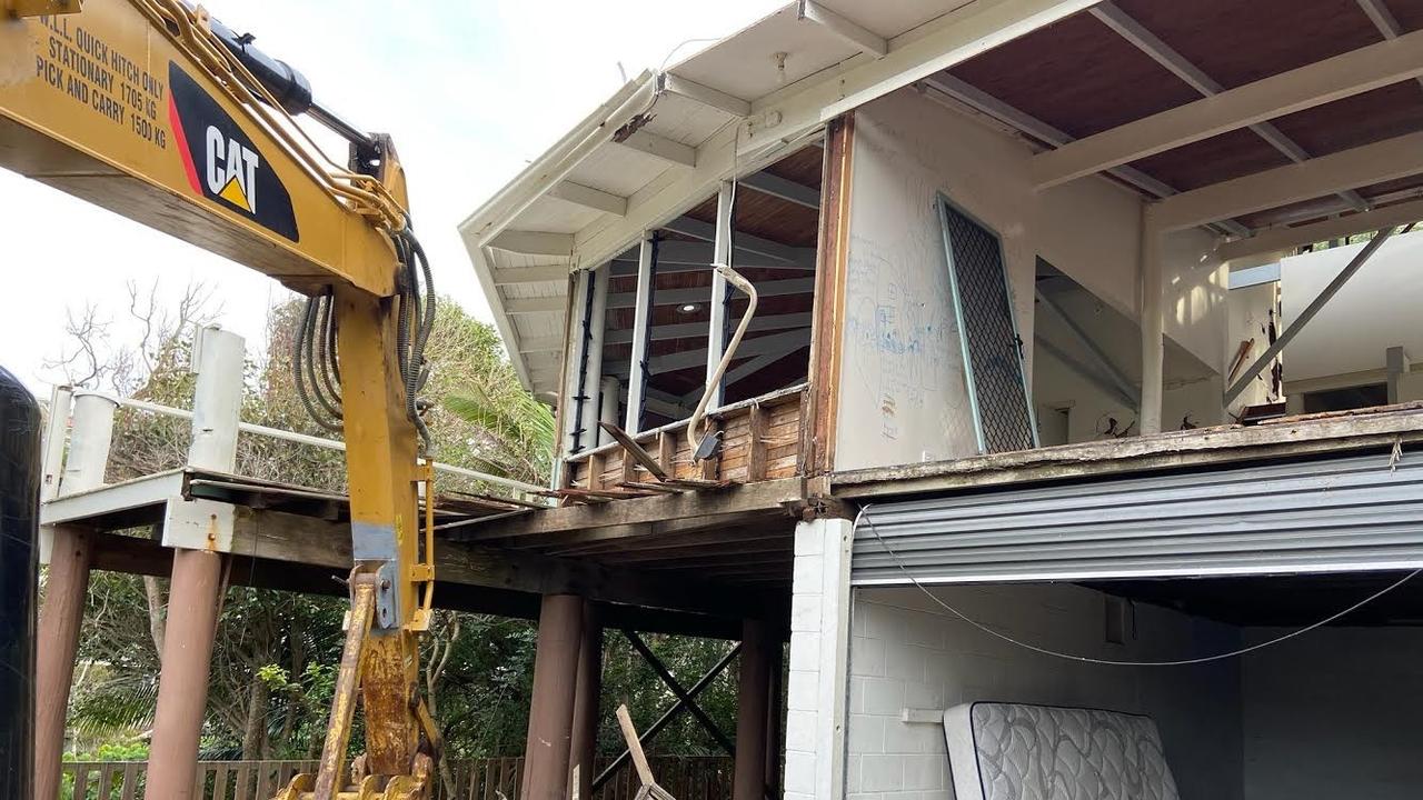 A Sunshine Beach property is knocked down to make way for an exciting new beach side property.