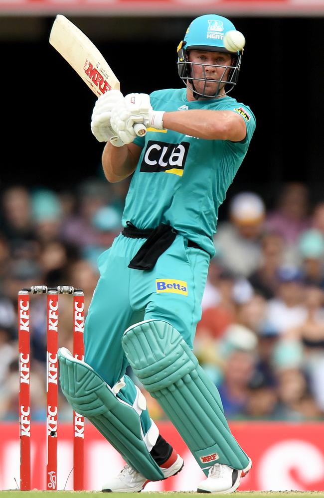 AB de Villiers in action during his first match for the Heat. Picture: Bradley Kanaris/Getty Images