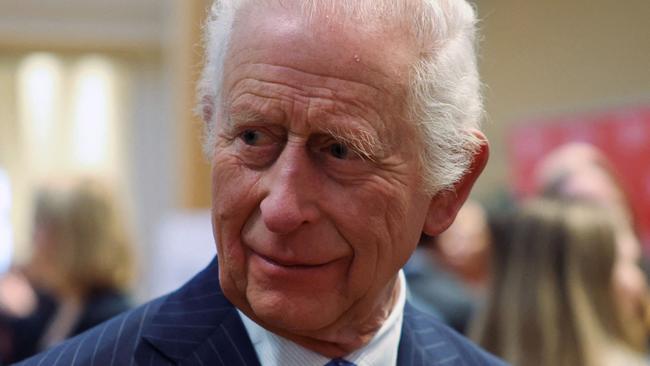 LONDON, ENGLAND - DECEMBER 04: Britain's King Charles III looks on as he visits the Disasters Emergency Committee at St PeterÃ¢â¬â¢s Church on December 04, 2024 in London, England. (Photo by Mina Kim - WPA Pool/Getty Images)