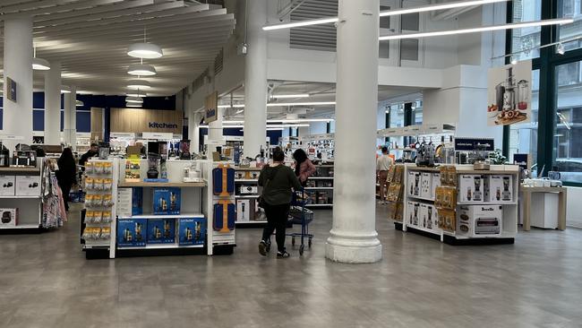 The new store layout has vast areas of empty space that could have been used for stock. Picture: Benedict Brook/news.com.au