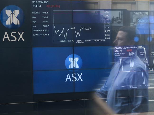 SYDNEY, AUSTRALIA - NewsWire Photos -MARCH 15 2022:  A general view of the latest market movements at the Australian Stock Exchange in Sydney as the impact of Russia's invasion of Ukraine is felt across the world economy. Picture NCA Newswire/ Gaye Gerard