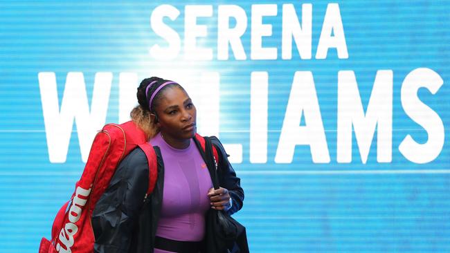 Serena Williams is welcomed onto court during the early rounds of this year’s US Open.