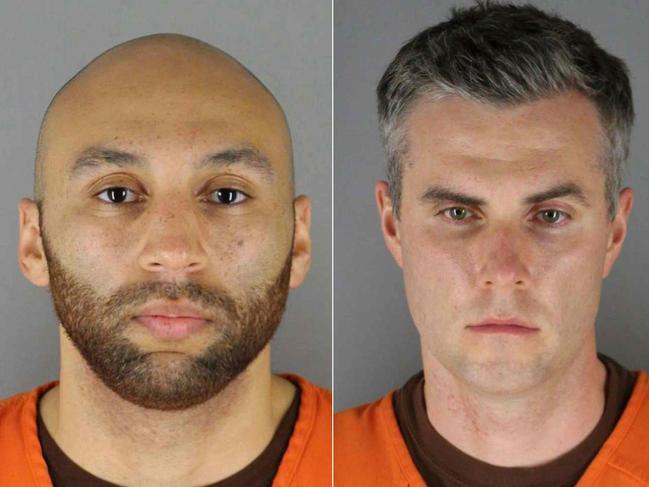 Ex-officers Alexander Kueng and Thomas Kiernan Lane were also arrested. Picture: Hennepin County Jail