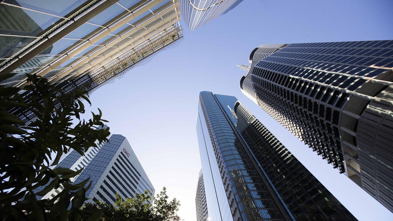 Buildings in the financial district in the Brisbane CBD