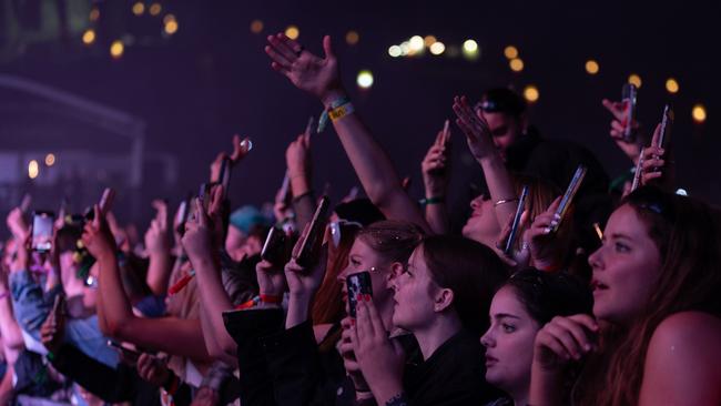 BYRON BAY, AUSTRALIA - Newswire Photos, 22 JULY 2023: Splendour in the Grass 2023: Flume plays to crowds at Splendour in the Grass, Saturday night. Picture: NCA Danielle Smith / Newswire