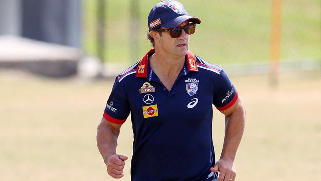 Western Bulldogs coach Luke Beveridge ahead of the clash against Geelong on Friday night on the Gold Coast. Picture: Michael Klein