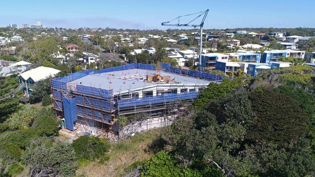 The mega mansion under construction on Wilson Avenue, Dicky Beach has drawn criticism from a Sunshine Coast Councillor. Picture: Patrick Woods.