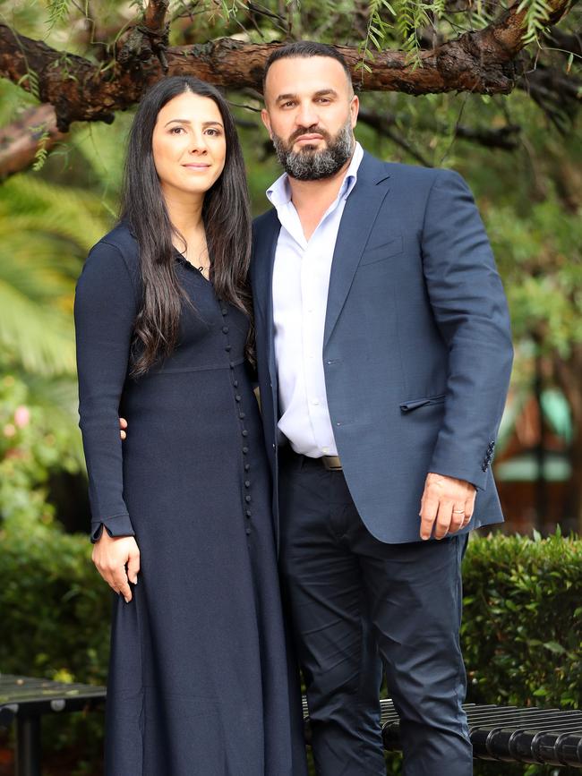 Danny Abdallah with his wife Leila. Mr Abdallah says he has found Prime Minister Scott Morrison to be very supportive of the Lebanese community in Sydney. Picture: Christian Gilles