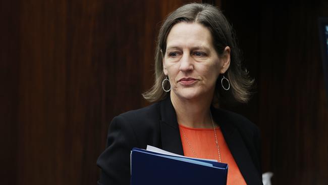 Greens Leader Cassy O'Connor arrives at question time in State Parliament. Picture: Zak Simmonds