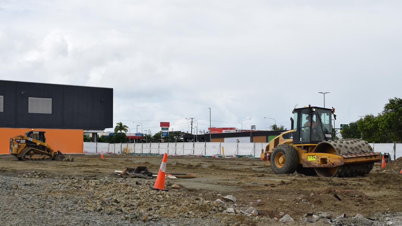 Construction work in March for Rockhampton’s second ALDI. Picture: Aden Stokes